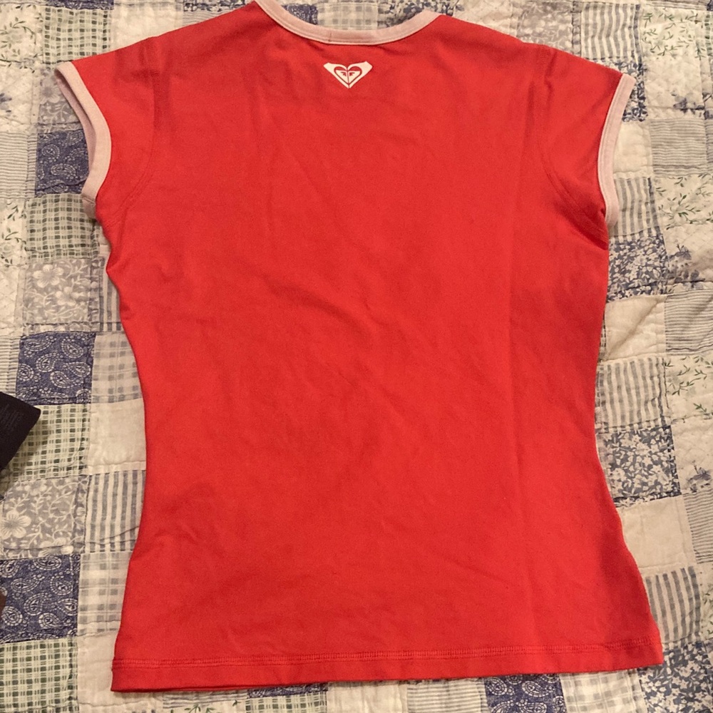 Roxy Melon Tee with Ivory Accents - Picture 2 of 6